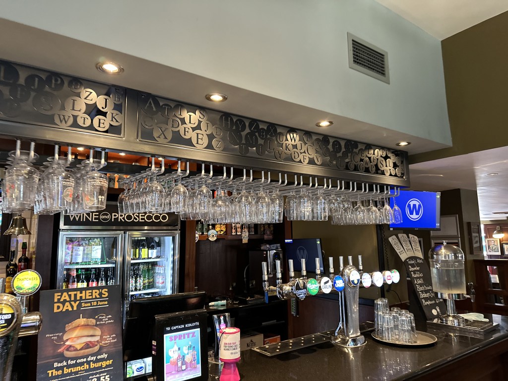 Bar area of Captain Ridley's Hunting Party Wetherspoon in Bletchley, Milton Keynes 